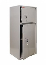 Металлический бухгалтерский шкаф КБС-042тн — габариты 912х420х350 мм, замок Ключевой